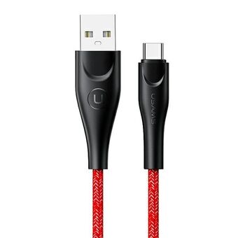 USAMS U41 USB-C cable 2m 2A red / red SJ395USB02 (US-SJ395)