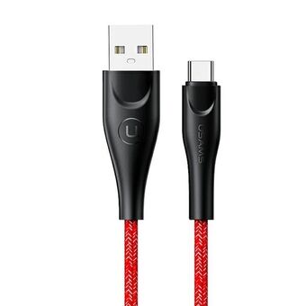 USAMS U41 USB-C braided cable 3M 2A red / red SJ398USB02 (US-SJ398) Fast charging