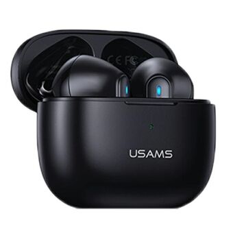 USAMS Bluetooth 5.2 TWS Headphones NX10 Series Dual mic Wireless Black / Black BHUNX01