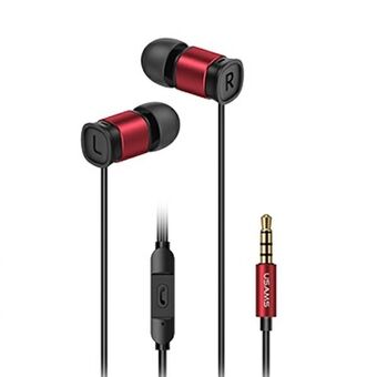 USAMS Headphones EP-46 3.5 mm plug red / red 1.2 m HSEP4602