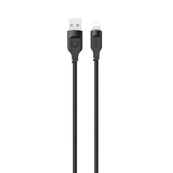 USAMS Lightning cable Fast charging 2.4A Lithe Series 1.2m black/black SJ565USB01 (US-SJ565)