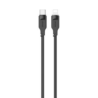 USAMS USB-C to Lightning PD Fast Charging Lithe Series Cable 1.2m 20W Black/Black SJ566USB01 (US-SJ566)