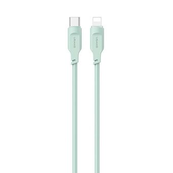 USAMS USB-C to Lightning PD Fast Charging Cable 1.2m 20W Lithe Series Green/Green SJ566USB04 (US-SJ566)