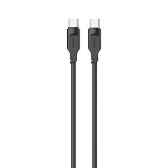 USAMS USB-C to USB-C PD Fast Charging Cable 1.2m 100W Lithe Series Black/Black SJ567USB01 (US-SJ567)