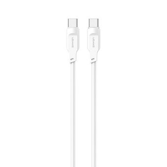 USAMS USB-C to USB-C PD Fast Charging Cable 1.2m 100W Lithe Series White/White SJ567USB02 (US-SJ567)