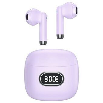 USAMS Bluetooth 5.3 TWS IA II Series Wireless Headphones Purple/Purple BHUIAII03 (USAMS-IAII15)