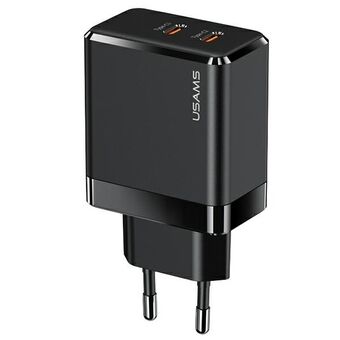 USAMS load. network. 2xUSB-C T54 40W (head only) PD Fast charging black/black CC172TC01 (US-CC172)