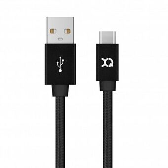 Xqisit Cotton USB C 3.0 cable black/black 1.8m 27749