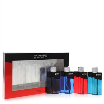 Man Aubusson Sport by Aubusson - 4 x 0.5oz Sport EDT Spray ( One each of Sport Blue, Sport Red, Sport Aqua, Sport Black) -- - for men