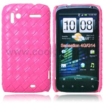 HTC Sensation Leather Look Cover (Pink)