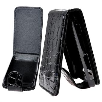 Beautiful HTC Wildfire S Case with Crocodile Look (Black)