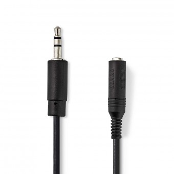 Stereo audio cable | 3.5 mm male connector | 6.35 mm female connector | 0.2 m | Black