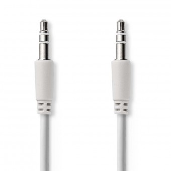 Spiral cable for stereo sound | 3.5 mm male connector | 3.5 mm male connector | 1.0 m | White