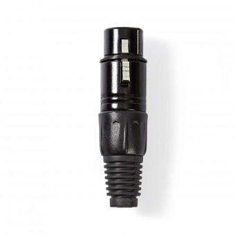 XLR connector | XLR 3-leg female connector | Black