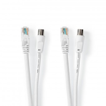 Coaxial / CAT6 combo cable | With connectors | 3.0 m