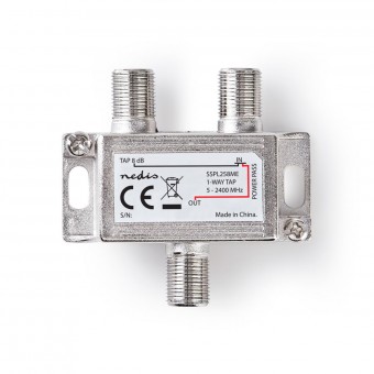 Satellite F-splitter | Max. 8 dB attenuation | 5-2400 MHz | 1 output