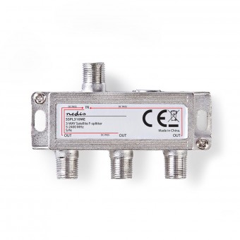 Satellite F-splitter | Max. 10 dB attenuation | 5-2400 MHz | 3 outputs