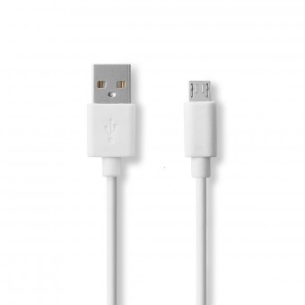 USB 2.0 cable | A male connector | micro B male connector | 1.0 m | White