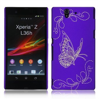 Butterflies Cover Protection Xperia Z (Purple)