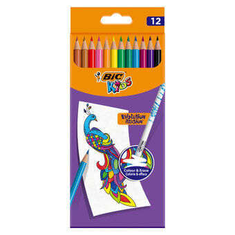 BIC Kids Evolution Erasable Crayons, 12pcs.