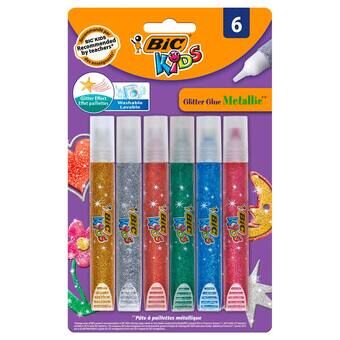 BIC Kids Glitter glue Metallic, 6pcs.