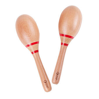 Classic World Wooden Maracas Red