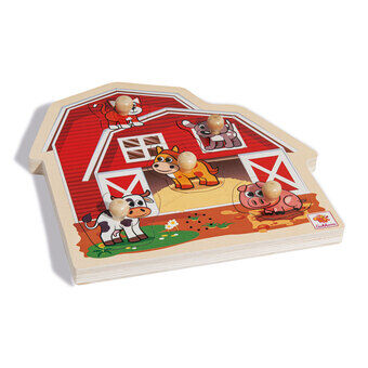 Eichhorn Wooden Bubble Puzzle with Sound, 6 pcs.