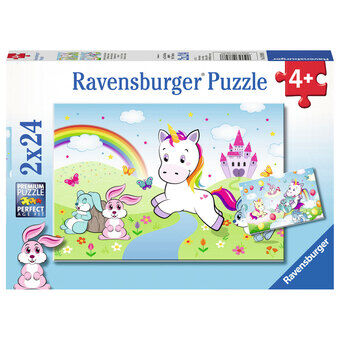 Fairytale Unicorn Puzzle, 2x24st.