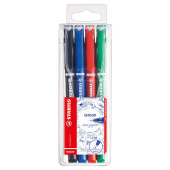 Stabilo Sensor Fineliners, 4 pcs.