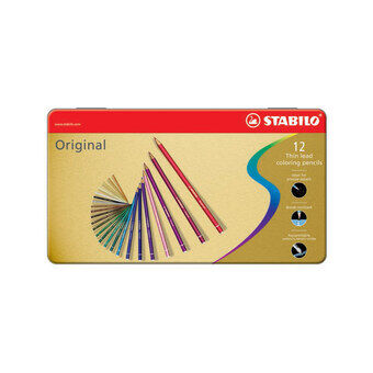 STABILO Original Crayons Metal Box, 12pcs.