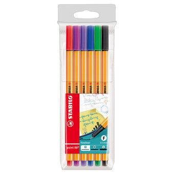 STABILO point 88 Fineliners, 6 pcs.