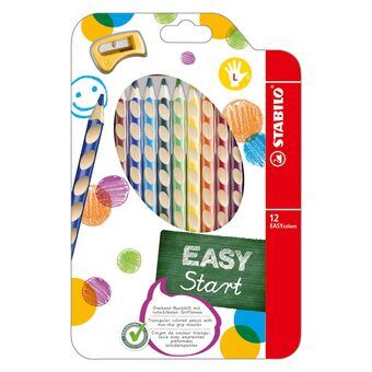 STABILO EASYcolors Left Handed - Colored Pencils 12pcs. + Punte