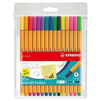 STABILO Point 88 Fineliners, 15 pcs.