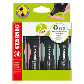 STABILO Green Boss Pastel Highlighters, 4pcs.