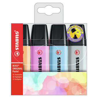 Stabilo Boss Original Pastel Highlighters, 4pcs.