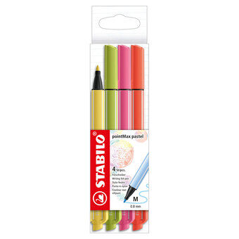 STABILO PointMax Fineliners Pastel, 4 pcs.