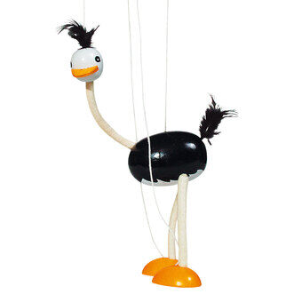 Goki Wooden Marionette Ostrich