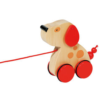 Goki Wooden Pull Animal Dog