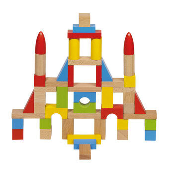 Goki Wooden Building Blocks in Bag, 50pcs.