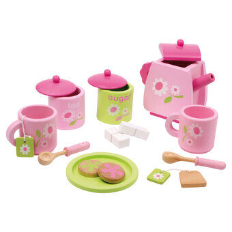 Wooden Tea set, 17 pcs.