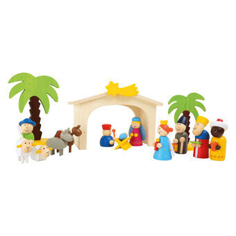 Small Foot - Wooden Nativity Scene Playset, 15dlg.