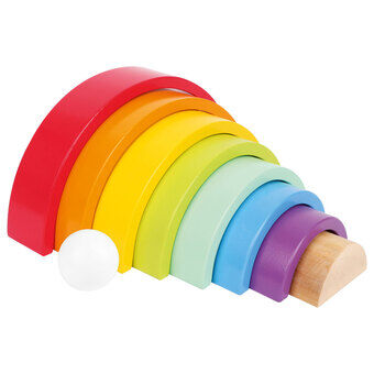 Wooden Building Blocks Rainbow, 9pcs.