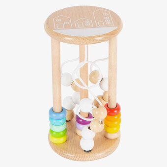 Small Foot - Wooden Rattle Motor Skills Spiral Rainbow