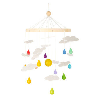 Small Foot - Wooden Baby Mobile Rainbow