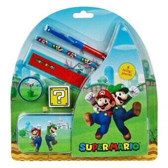 Undercover Super Mario School Set in Tin, 7dlg.