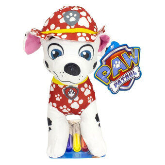 Paw Patrol Coloring Plush Toy with Markers - Marshall