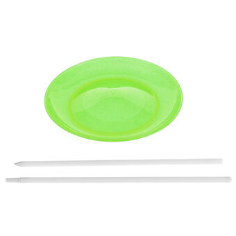 Juggling plate with stick-Green