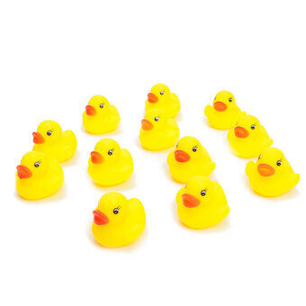 Mini rubber ducks, 12pcs.