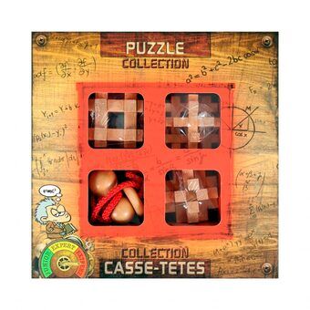 Wooden Brain Puzzles Extreme, 4pcs.