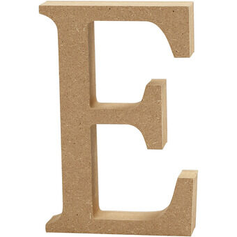 Letter E MDF 13cm, 1pc.